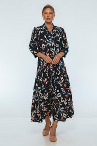 Evelina Long Sleeve Midi Dress