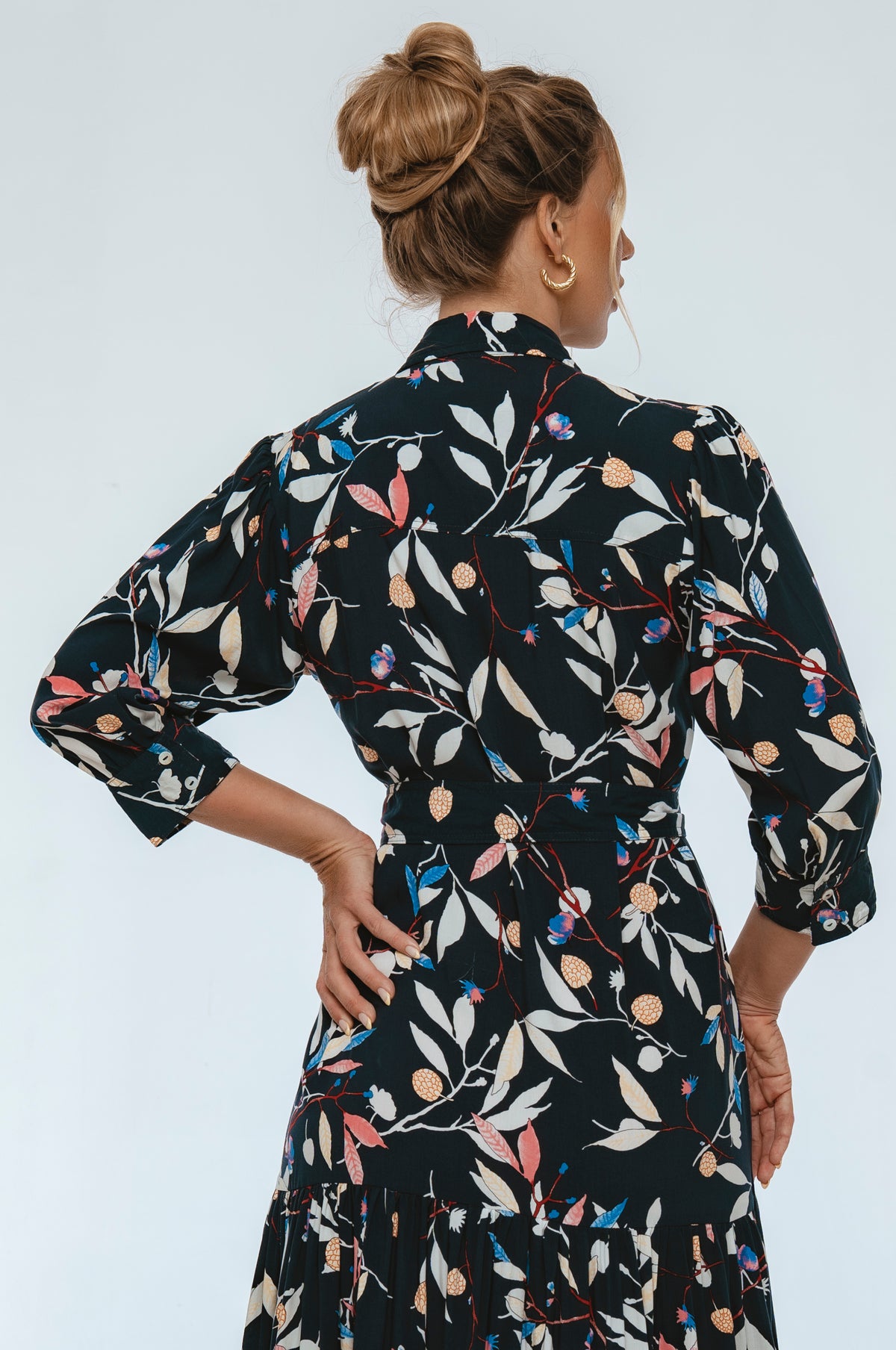 Evelina Long Sleeve Midi Dress