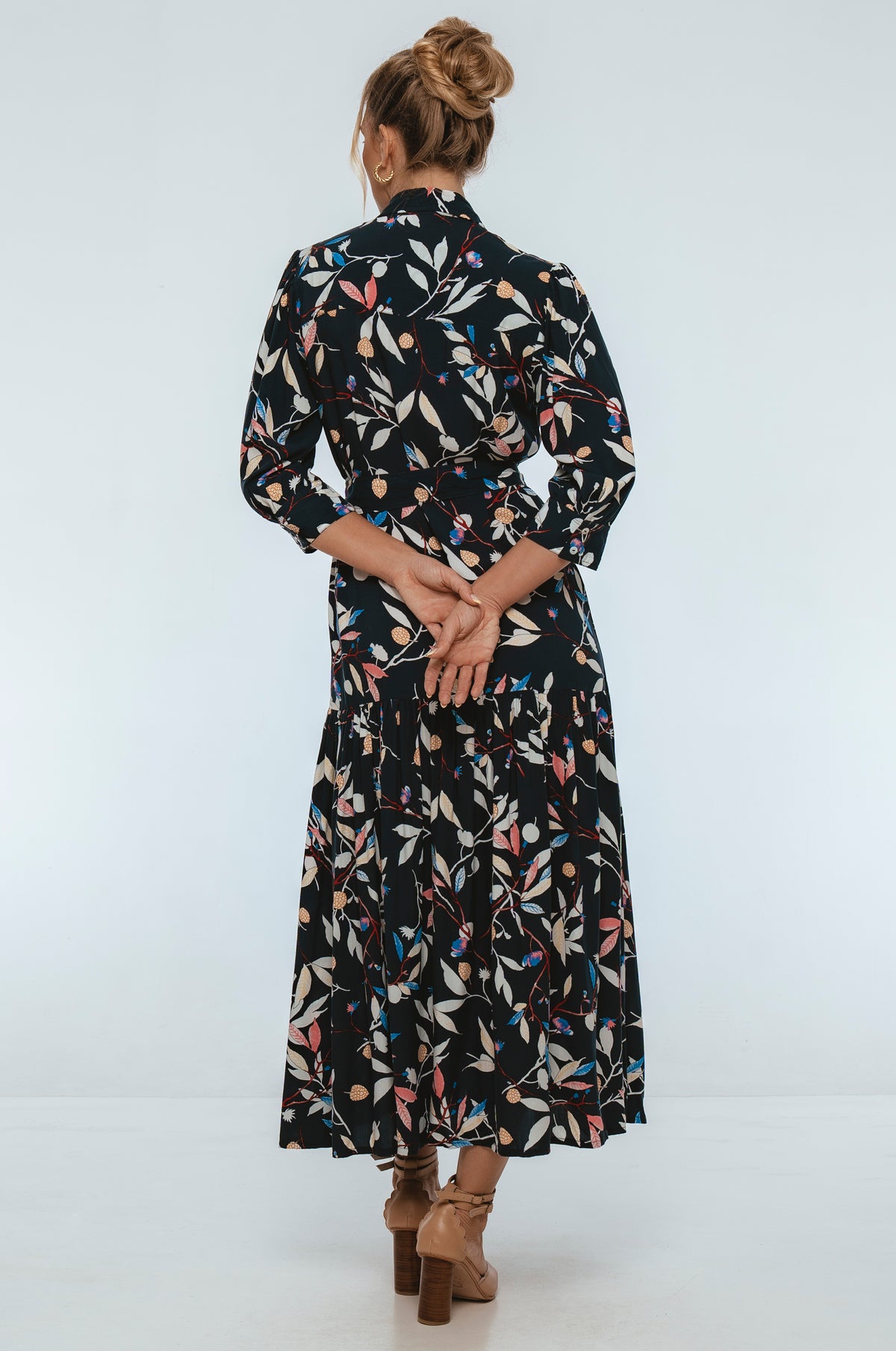 Evelina Long Sleeve Midi Dress