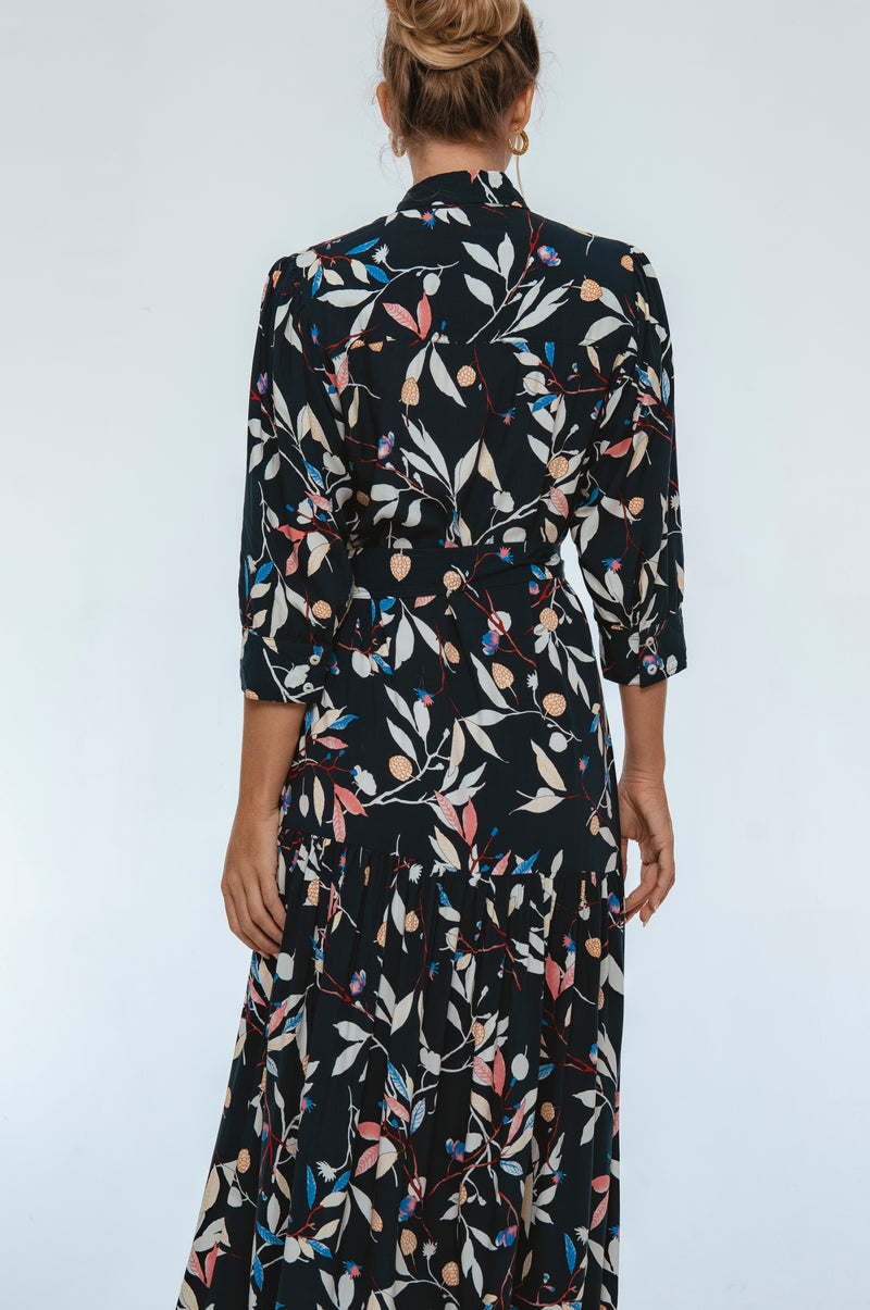 Evelina Long Sleeve Midi Dress