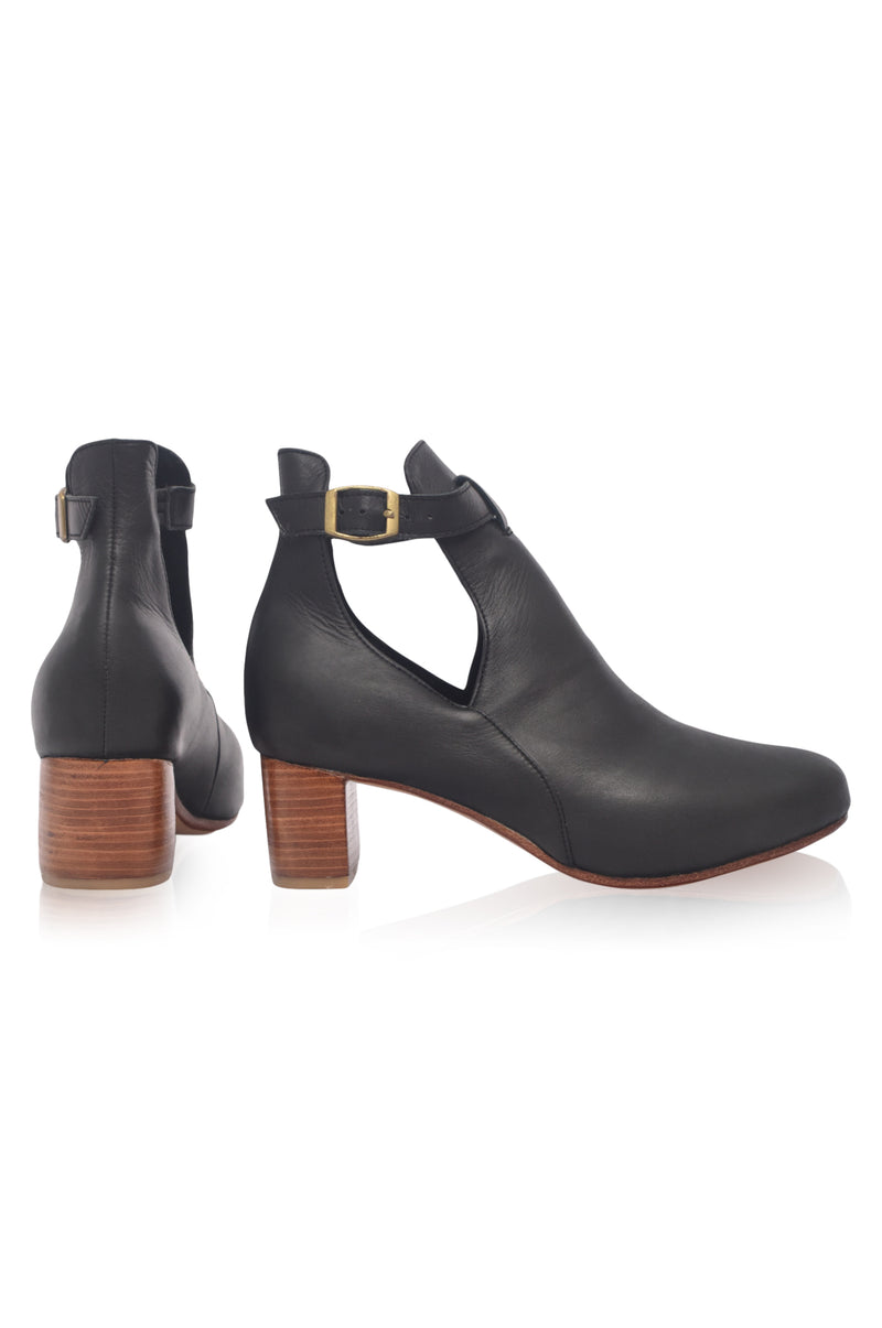 Everlast Leather Booties Heel 5 cm  (Sz. 8.5)