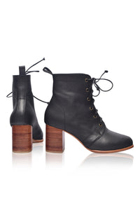 Giselle Leather Heel Booties