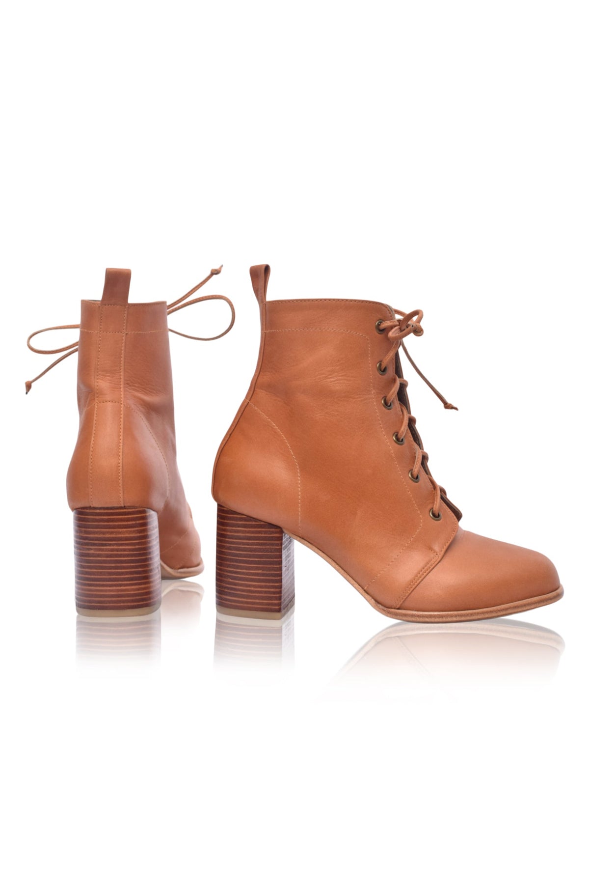 Giselle Leather Heel Booties