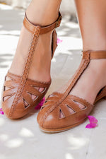 Bounty T-strap Leather Sandals (Sz. 5.5, 6.5, 7, 7.5 & 8)