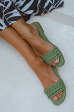 Iris Braided Leather Slides (Sz. 9 & 9.5, 10)