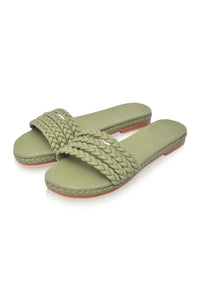 Iris Braided Leather Slides (Sz. 8, 9.5 & 10)