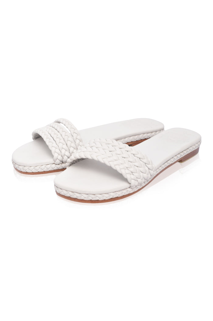 Iris Braided Leather Slides (Sz. 8, 9.5 & 10)