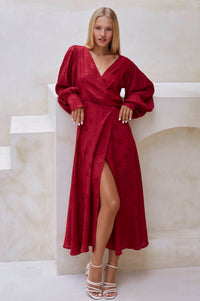 Isabella Long Sleeve Wrap Dress (Sale)