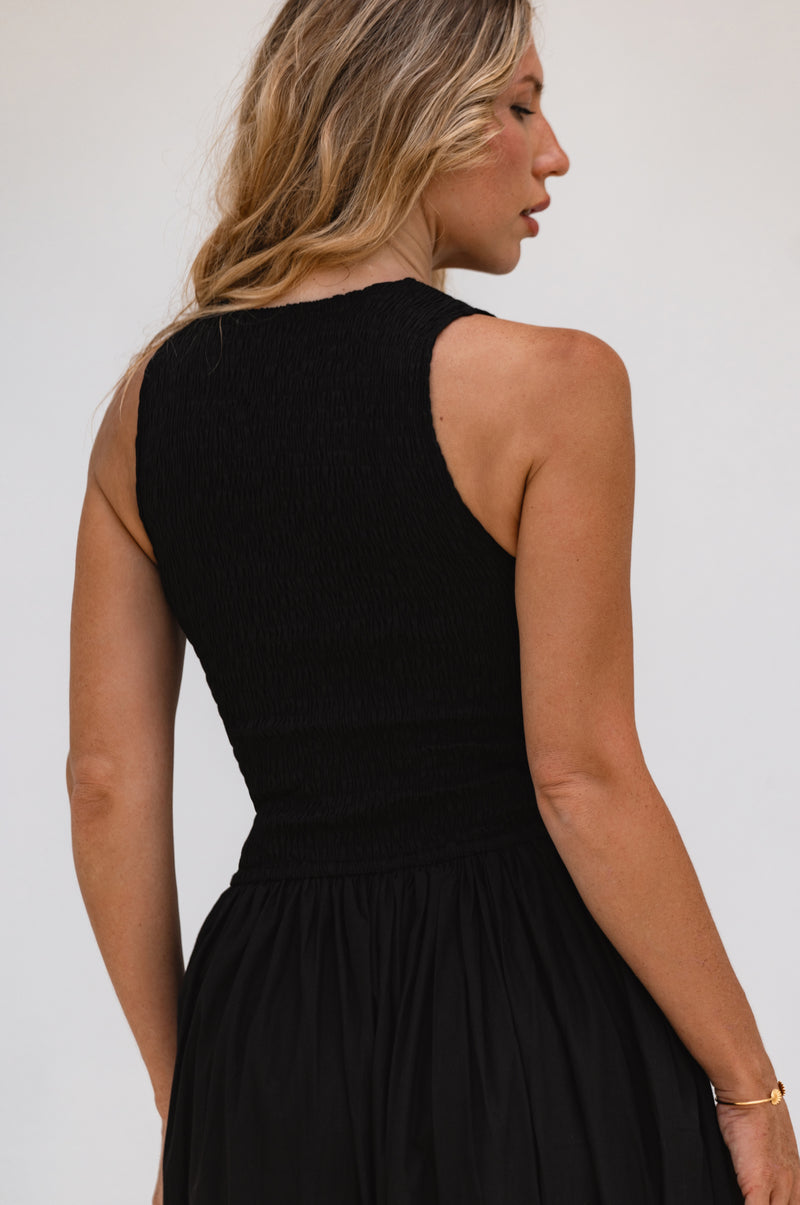 Lucciola Smocked Cotton Midi Dress