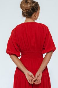 Lucienne Smocked Linen Maxi Dress