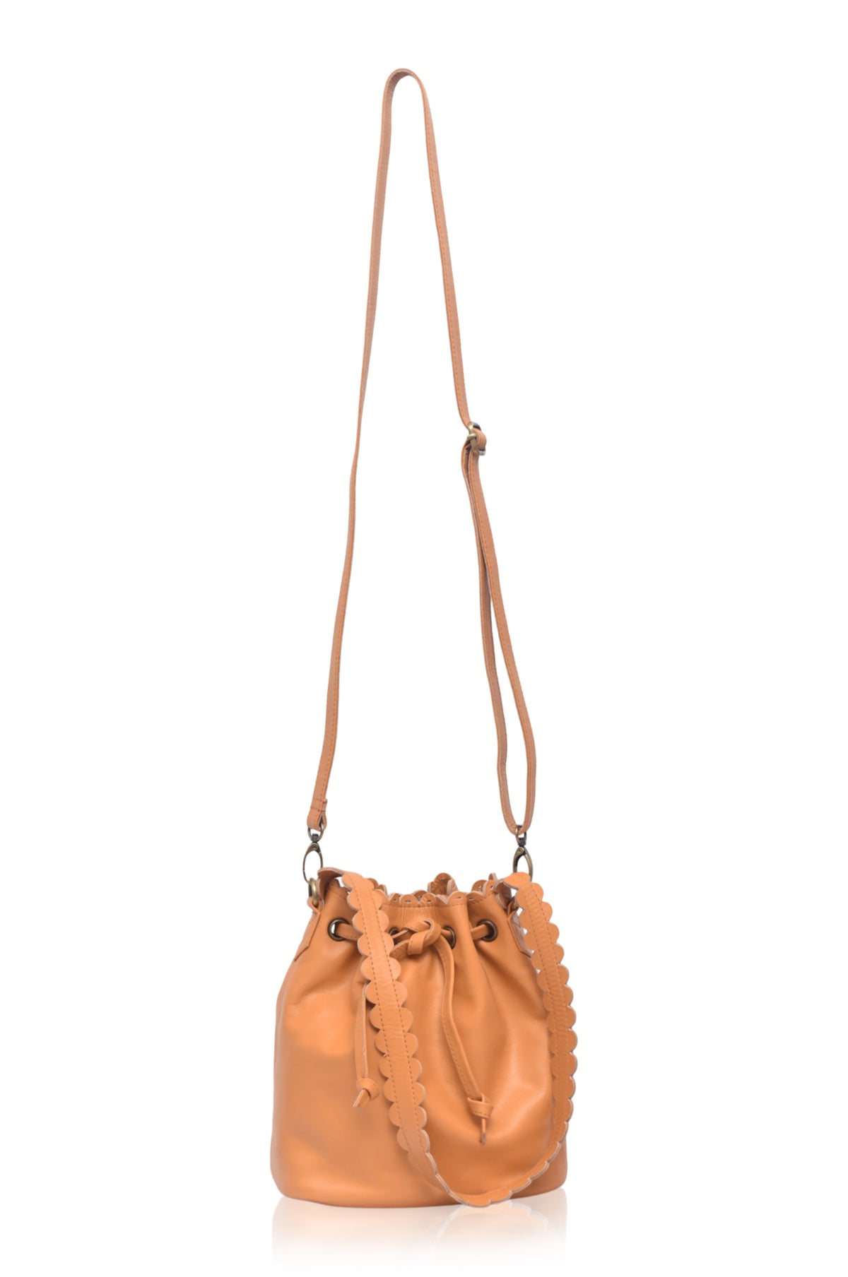 Luisa Scalloped Bucket Bag