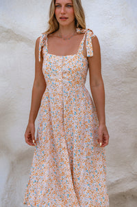 Mia Vita Button Down Dress With Ties