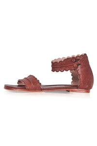 Midsummer Scalloped Leather Sandals (Sz. 7.5, 9 & 11)