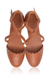 Montana Criss Cross Leather Flats