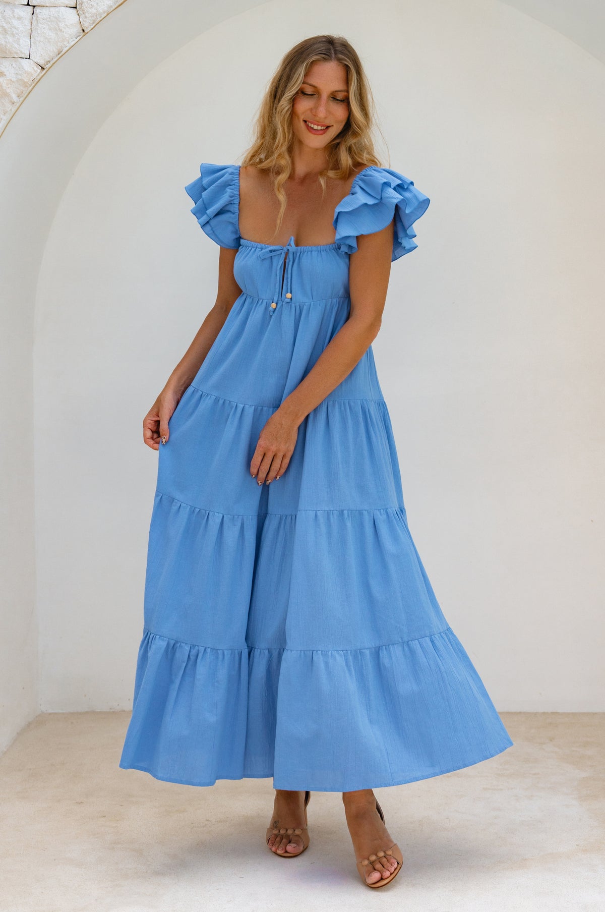 Nymph Bohemian Linen Maxi Dress
