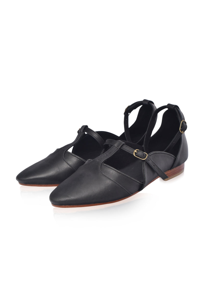 On The Go Leather Ballet Flats (Sz. 6.5 & 9.5)