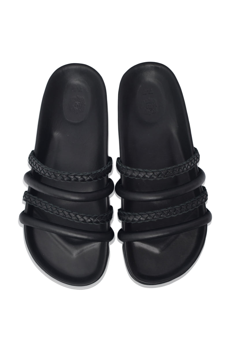 Castaway Leather Slides (Sz. 5.5 & 6.5)