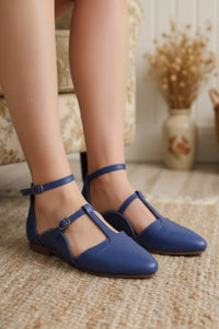 On The Go Leather Ballet Flats (Sz. 8)