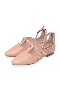On The Go Leather Ballet Flats (Sz. 6.5)