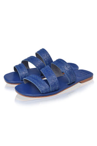 Sail Slide Leather Sandals (Sz. 9)