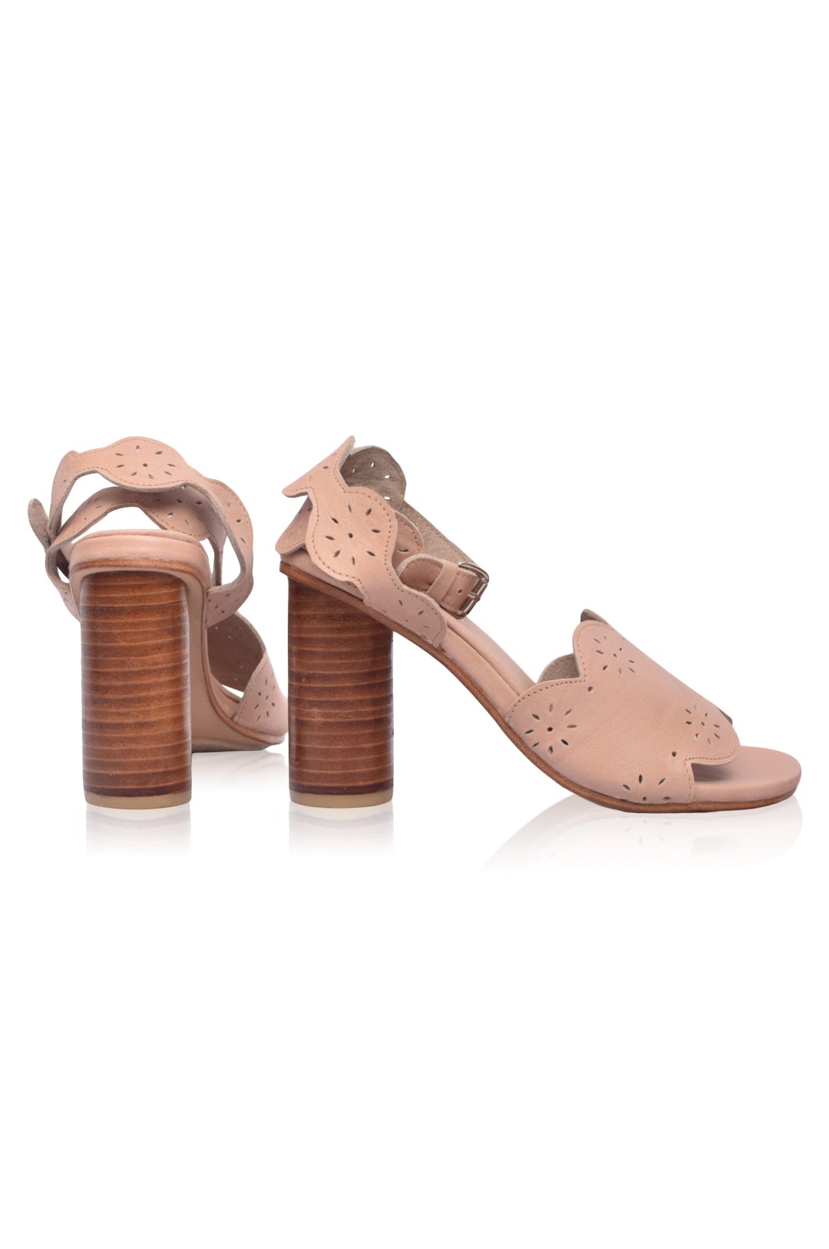 Sakura Block Heel Leather Sandals (Sz. 7 & 9)