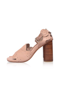 Sakura Block Heel Leather Sandals (Sz. 7 & 9)