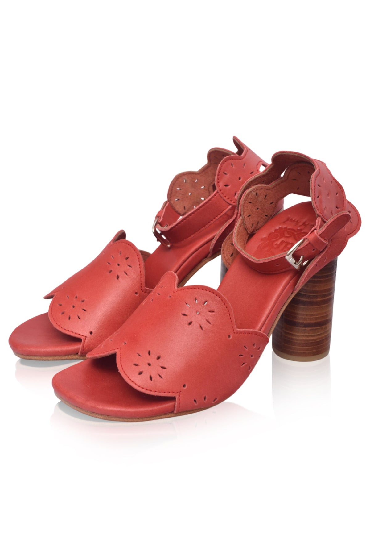 Sakura Block Heel Leather Sandals (Sz. 7 & 9)