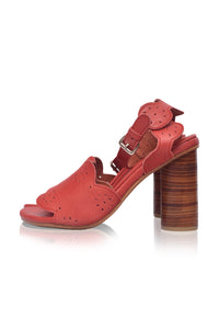 Sakura Block Heel Leather Sandals