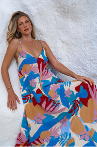 Silky Wind Strappy Maxi Dress