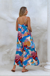 Silky Wind Strappy Maxi Dress