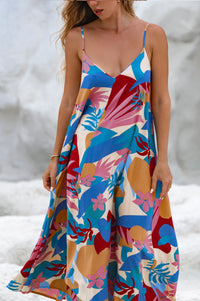 Silky Wind Strappy Maxi Dress