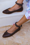 Soiree Pointy Toe Leather Ballet Flats