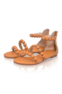 Leather sandals, strap detail — handmade by Bali ELF