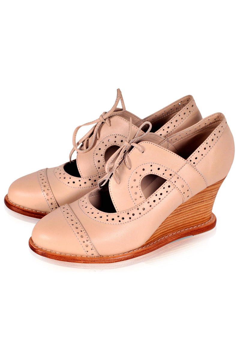 Stockholm Oxford Wedges (Sz. 8 & 8.5)