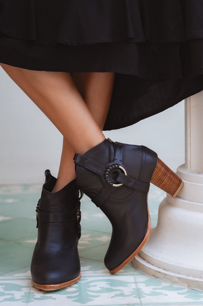 Totem Ankle Leather Booties (Sz. 7 & 8.5)