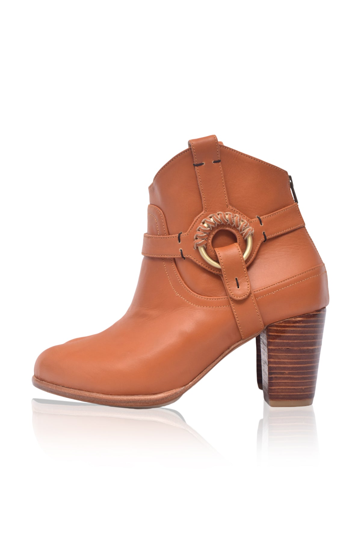 Totem Ankle Leather Booties (Sz. 7 & 8.5)