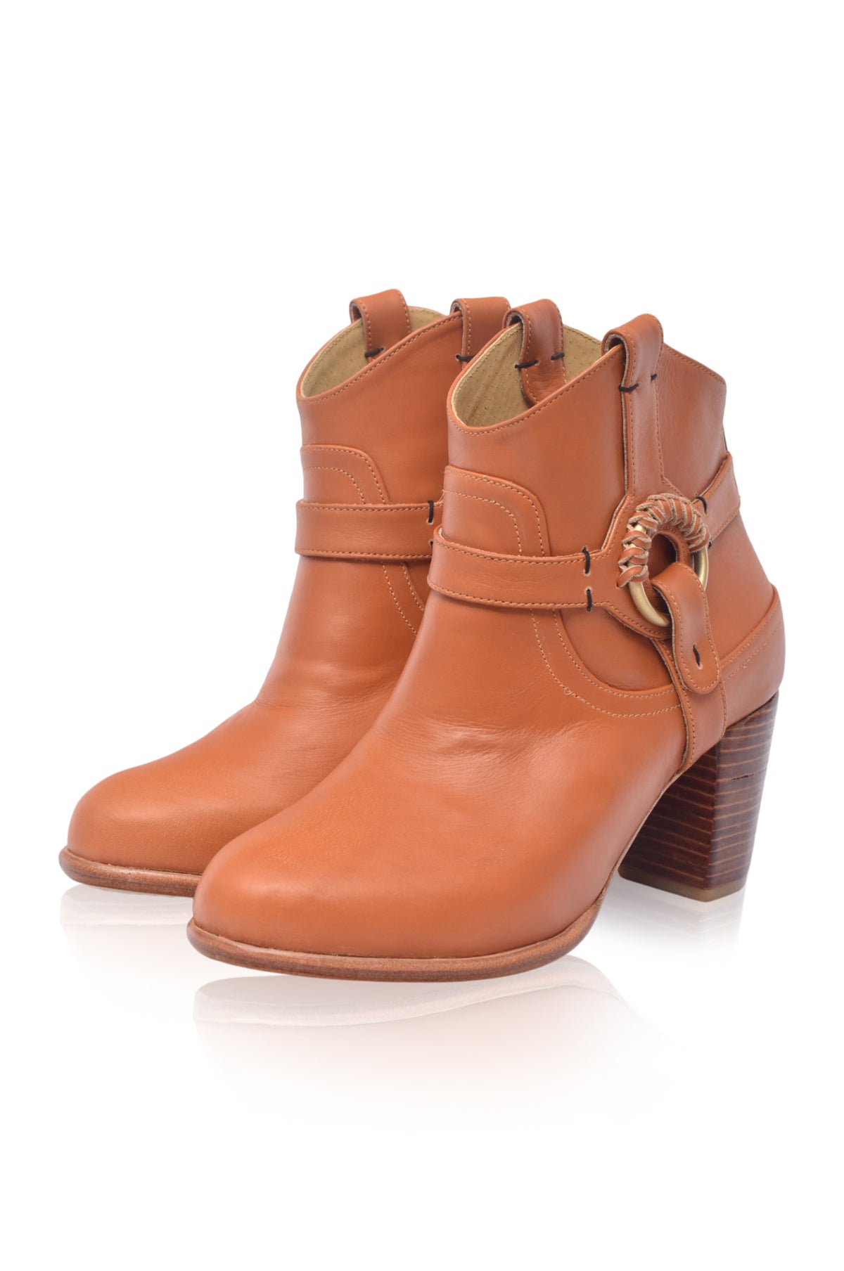 Totem Ankle Leather Booties