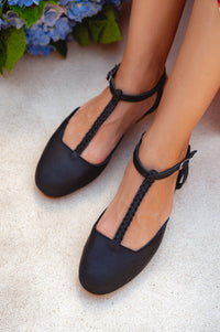 Tresser Slingback Leather Flats