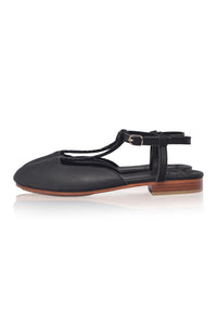 Tresser Slingback Leather Flats