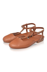 Tresser Slingback Leather Flats