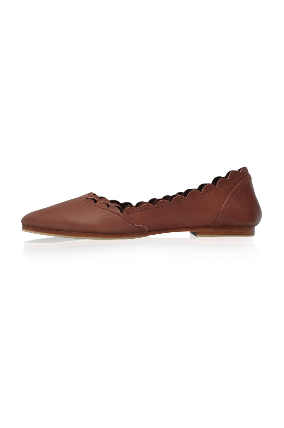 Valentina Leather Ballet Flats (Sz. 4)