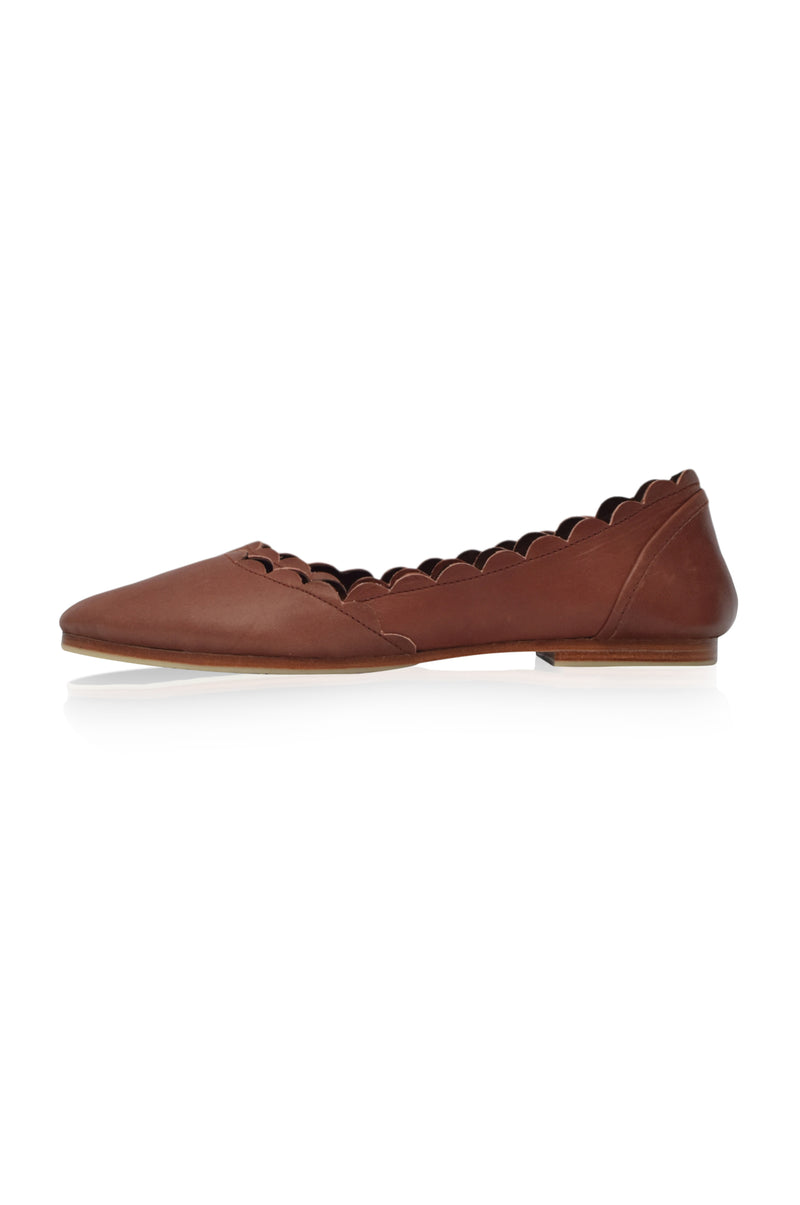Valentina Leather Ballet Flats (Sz. 4)