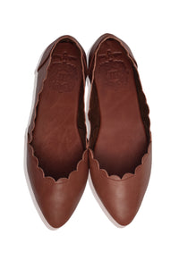 Valentina Leather Ballet Flats (Sz. 4)