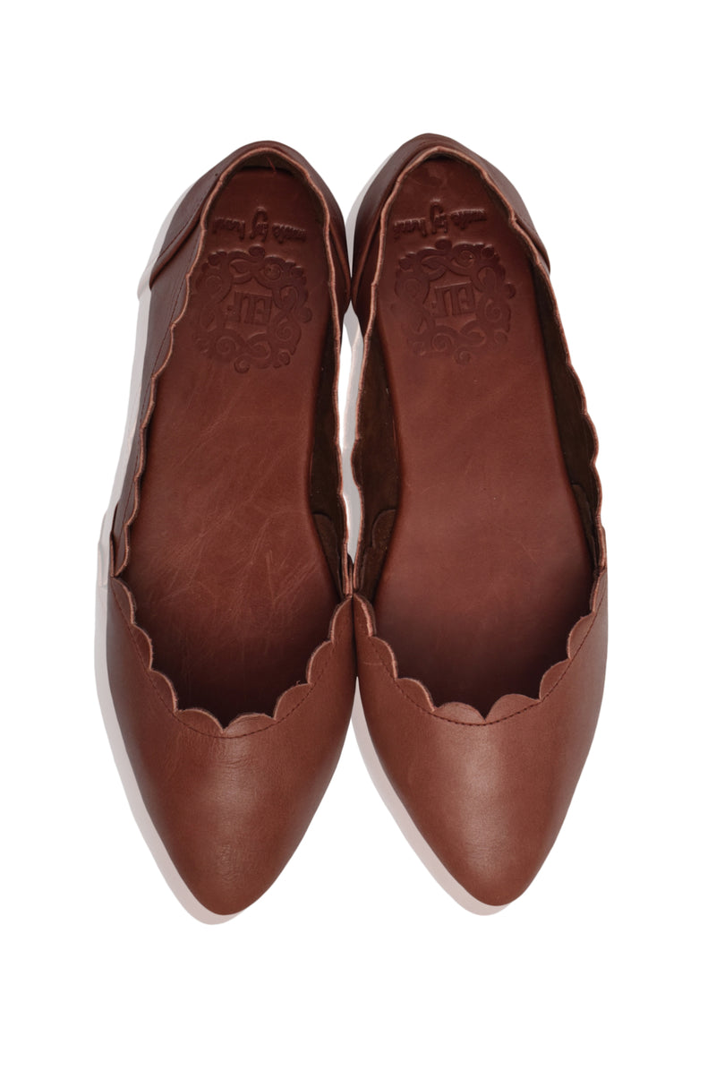 Valentina Leather Ballet Flats (Sz. 4)
