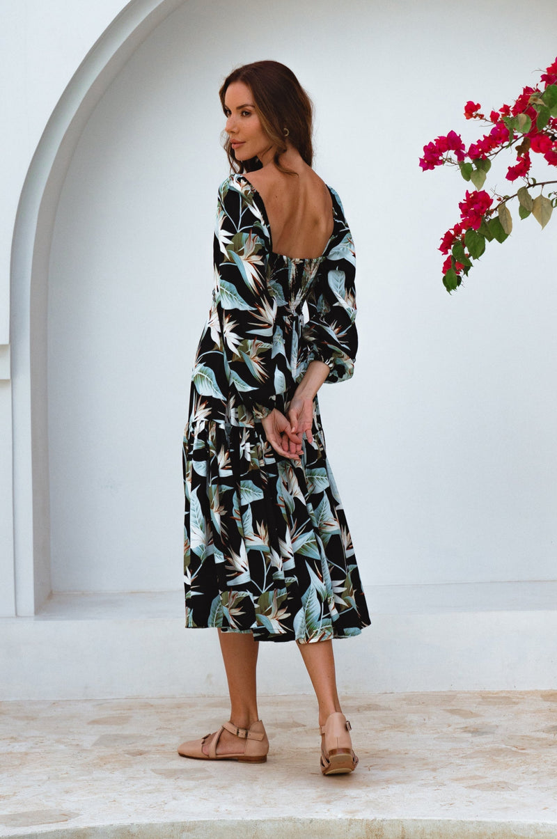 Verona Long Sleeve Midi Dress