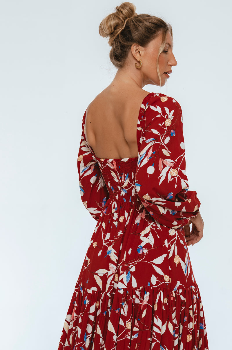 Verona Long Sleeve Midi Dress