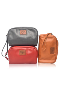 Wander Personalized Leather Cosmetic Bag