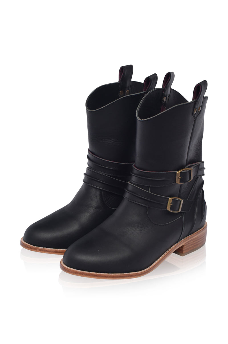 Barcelona Leather Boots (Sz. 7 & 8.5)