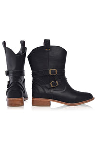 Barcelona Leather Boots (Sz. 7 & 8.5)