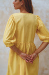 Beatrice Puff Sleeve Linen Mini Dress
